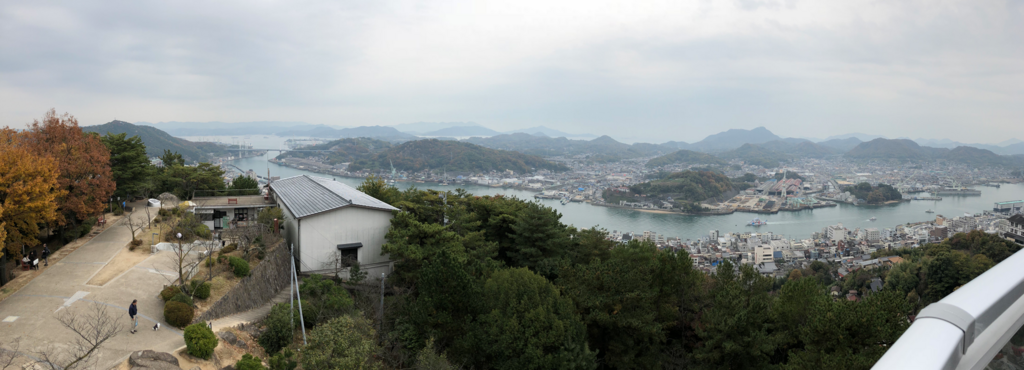 広島県 千光寺公園 展望台より 瀬戸内海の島々 パノラマ