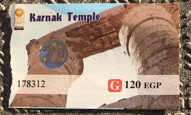 エジプト ルクソール カルナック神殿 入場券