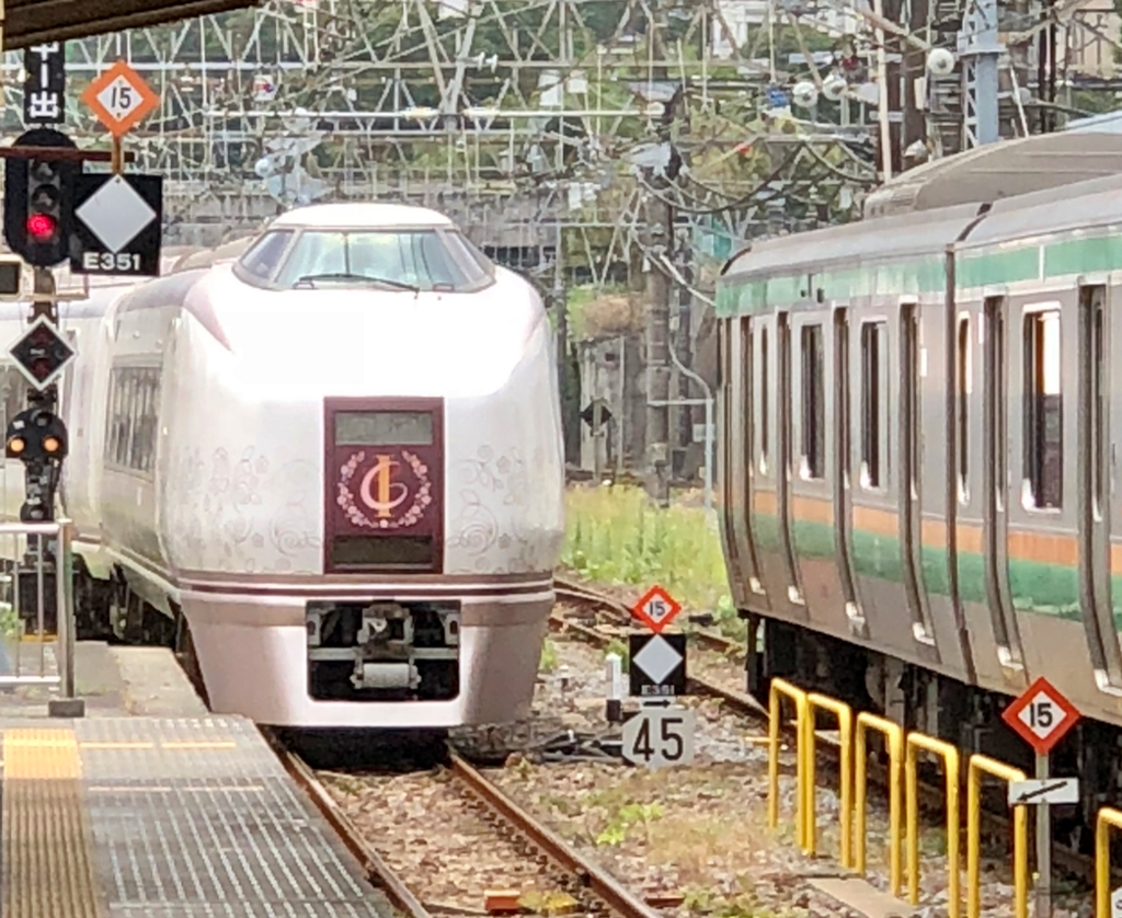 リゾート列車「伊豆クレイル IZU CRAILE」小田原駅 出発8分前 入線 リゾート列車「伊豆クレイル IZU CRAILE」小田原駅 出発8分前 入線