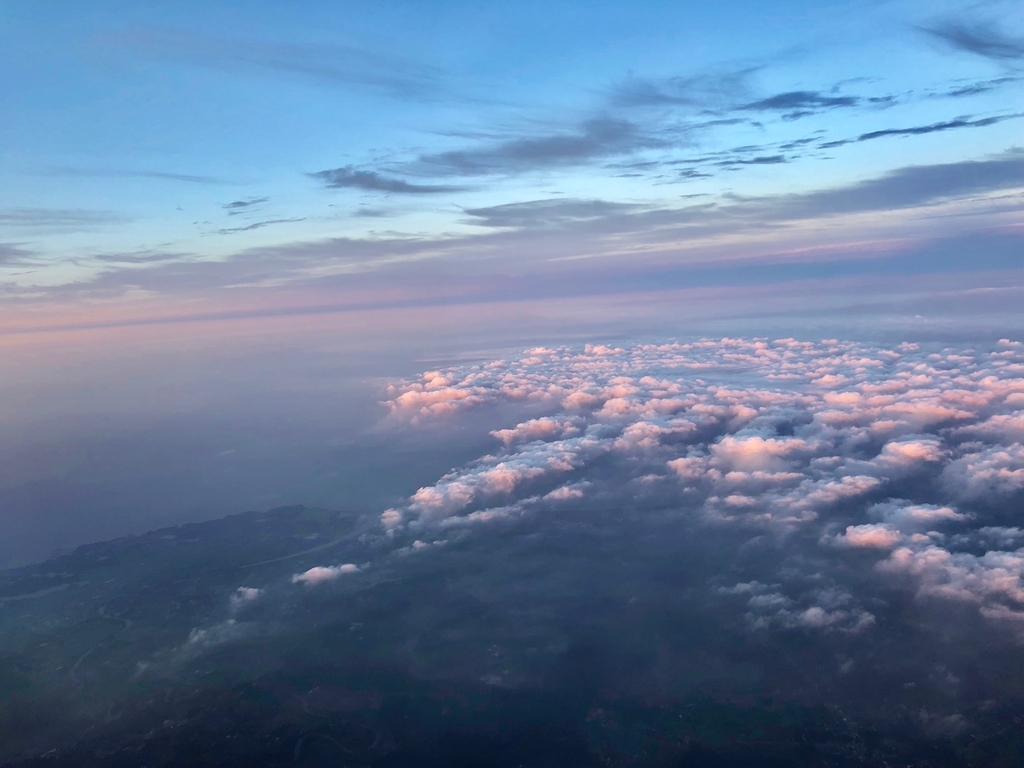 ANA 山口宇部-羽田 17:00発 東京周辺 千葉県いずみ市上空