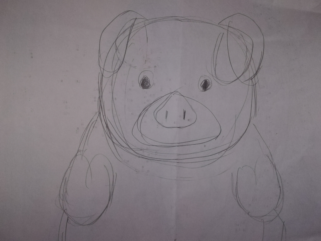 適当に描いた豚が若干の狂気を内包してそうで怖いんだが 当選品とイラストの部屋