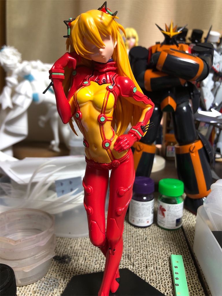 PLAMAX 式波・アスカ・ラングレーを作る4 - 自己満 -おっさんモデラー