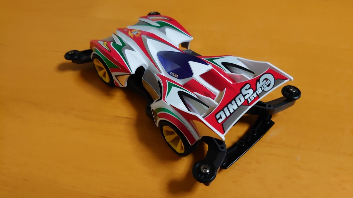 訳あり】タミヤ ミニ四駆 107 グレートブラストソニック 全塗装 訳あり