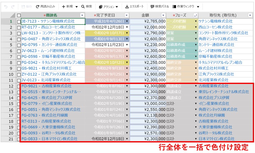 商談オブジェクトで活動中商談を見分ける