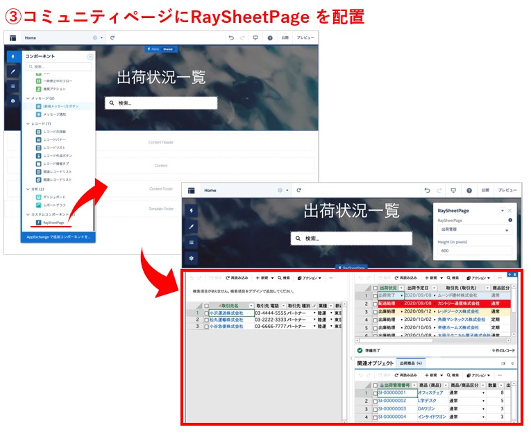 CommunityCloudでRaySheetを使う