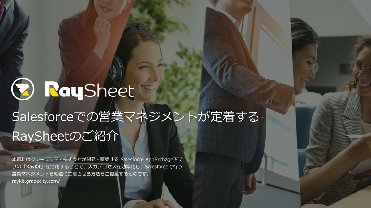 「Salesforceでの営業マネジメントが定着するRaySheet」