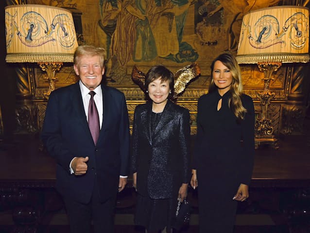 トランプ夫妻、安倍昭恵さんと面会 フロリダ州の私邸で - 日本経済新聞