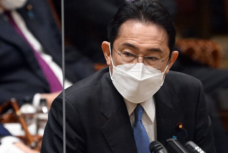 参院予算委員会で質問に答える岸田文雄首相＝国会内で2022年2月28日、竹内幹撮影