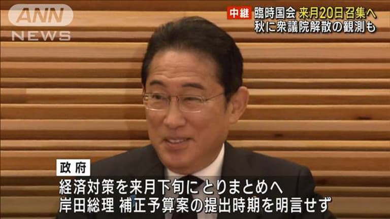臨時国会 来月20日召集へ 秋に衆議院解散の観測も - 最新の政治ニュース【随時更新】 (ニュース) | 無料動画・見逃し配信を見るなら | ABEMA