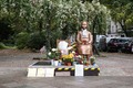 ベルリンに設置されている慰安婦像（2020年10月15日撮影）。(c)Xinhua News