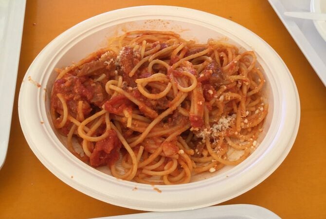 2016年アマトリーチェ避難所の食事