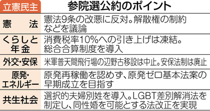 立民が公約発表 「所得底上げ」柱:参院選2019:中日新聞(CHUNICHI Web)