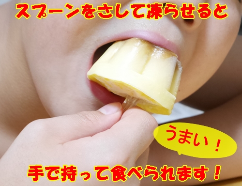 プッチンプリンを冷凍して プッチンプリンアイスキャンディー 作って食べてます ママの美容と子育てと