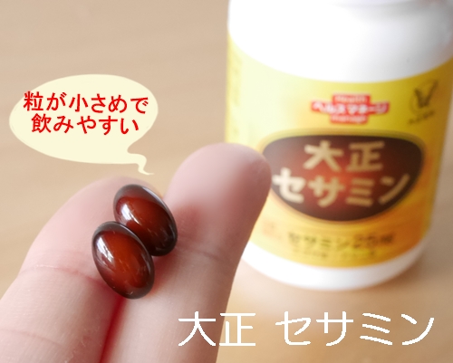 大正 セサミン 口コミ 効果 980円 初回限定 大正製薬ダイレクト せさみん 胡麻 ゴマ 亜麻仁油 えごま油 サプリメント ブログ パッケージ 小さめの粒