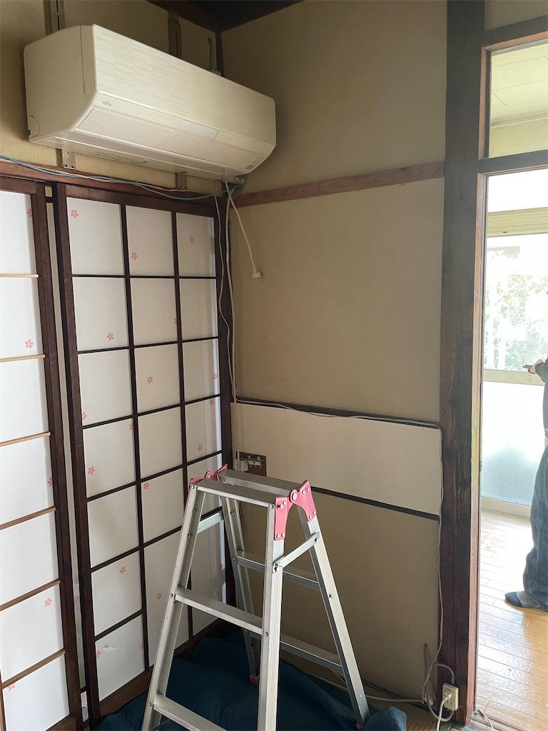 取外し済みエアコン無料回収します。熊本市 菊陽町 合志市 エアコン取外し処分も無料です。熊本市北区 リサイクルワンピース 店舗あるから安心^_^