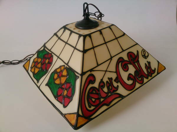 Coca-Cola Tiffany Hanging Lamp #1 - REDNECK ANTIQUES