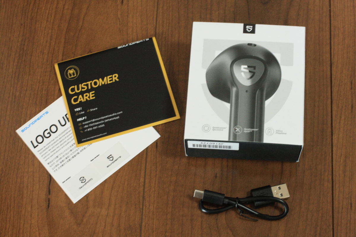 Soundpeats trueair2 同梱品