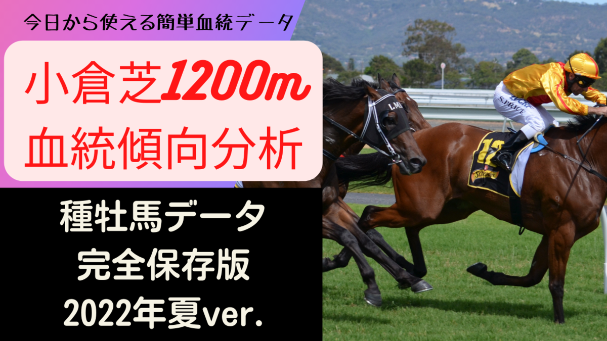 小倉芝1200m完全攻略種牡馬データ2022年夏最新版！ - 血統データ
