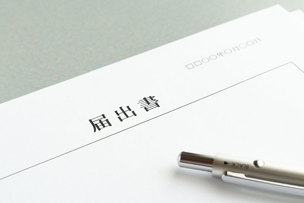 届出書のイメージ