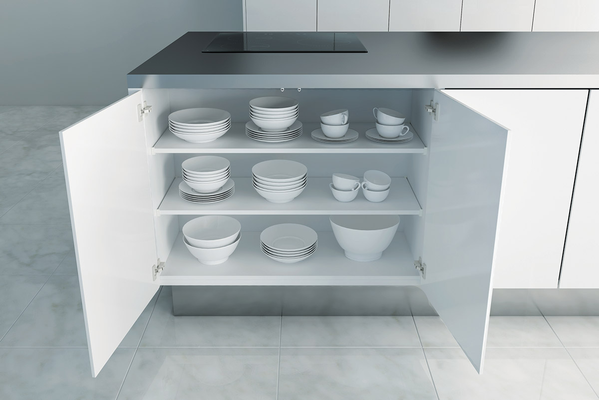 ダイニング側に設けられた収納の画像