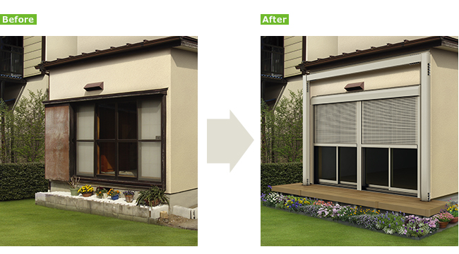 YKK AP FRAME+ 施工例 Before After