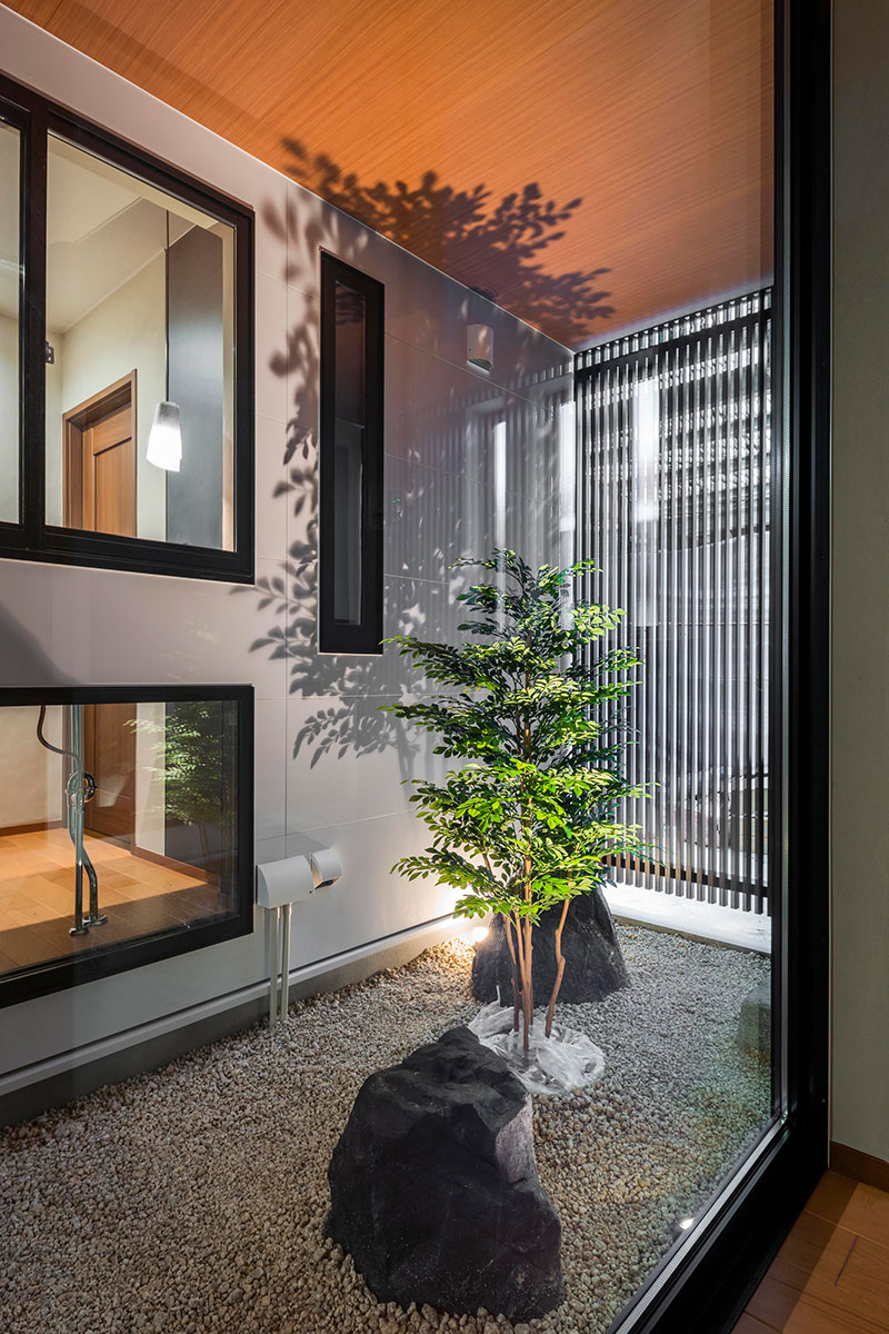 古民家リフォームで設けた中庭