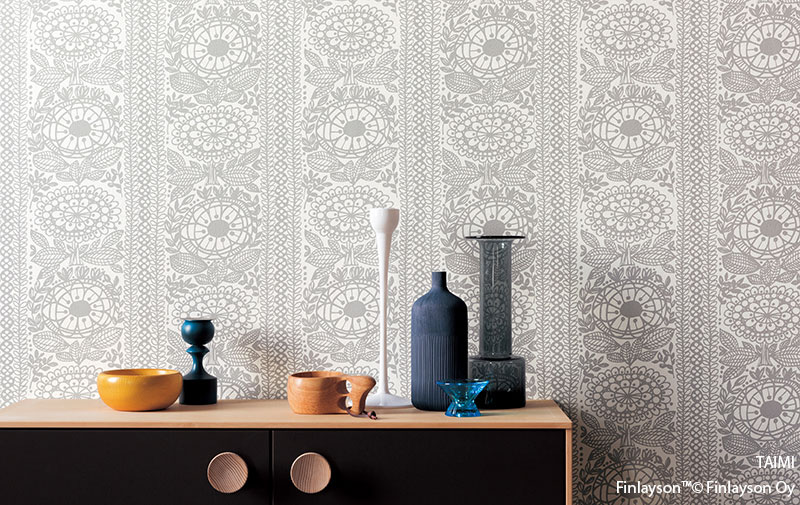 ボタニカル柄・北欧調のクロス