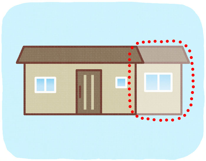 平屋の減築のイメージ