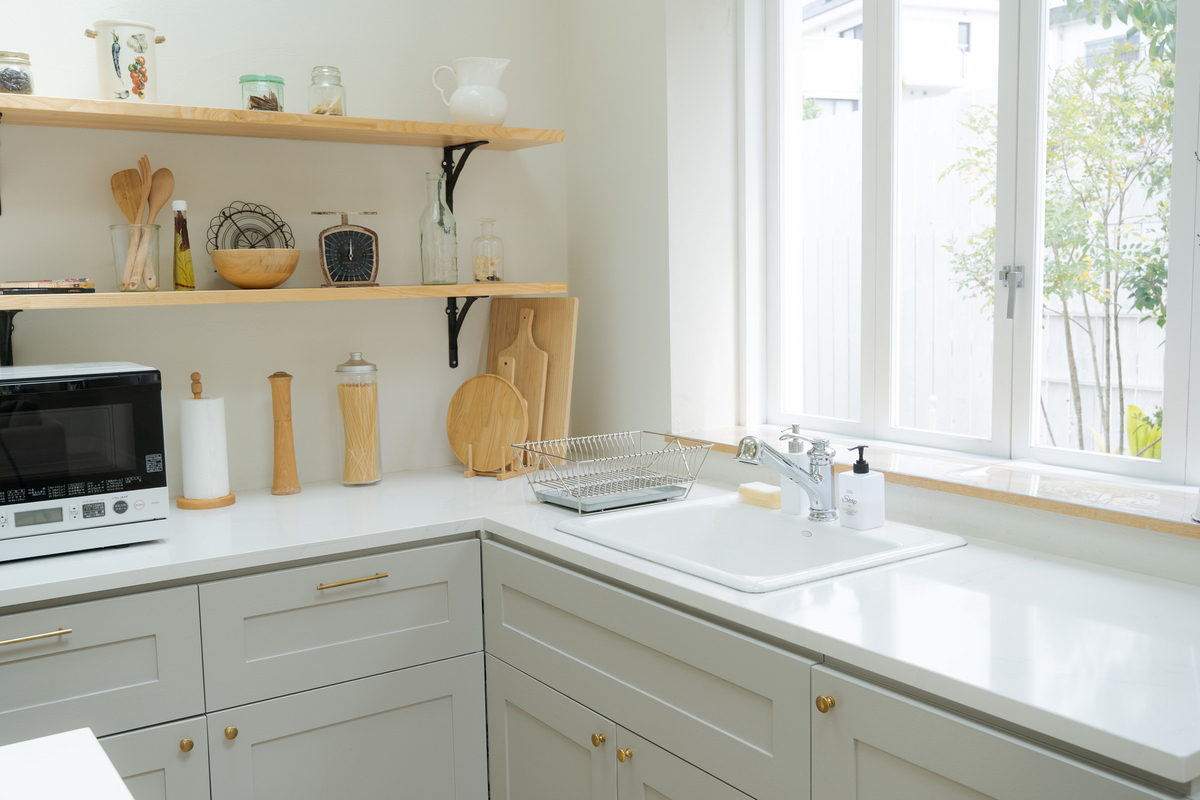 コの字型キッチンのコーナーのイメージ