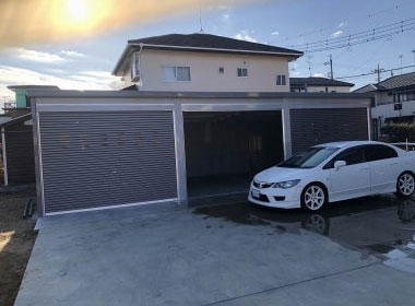 新設したガレージの写真