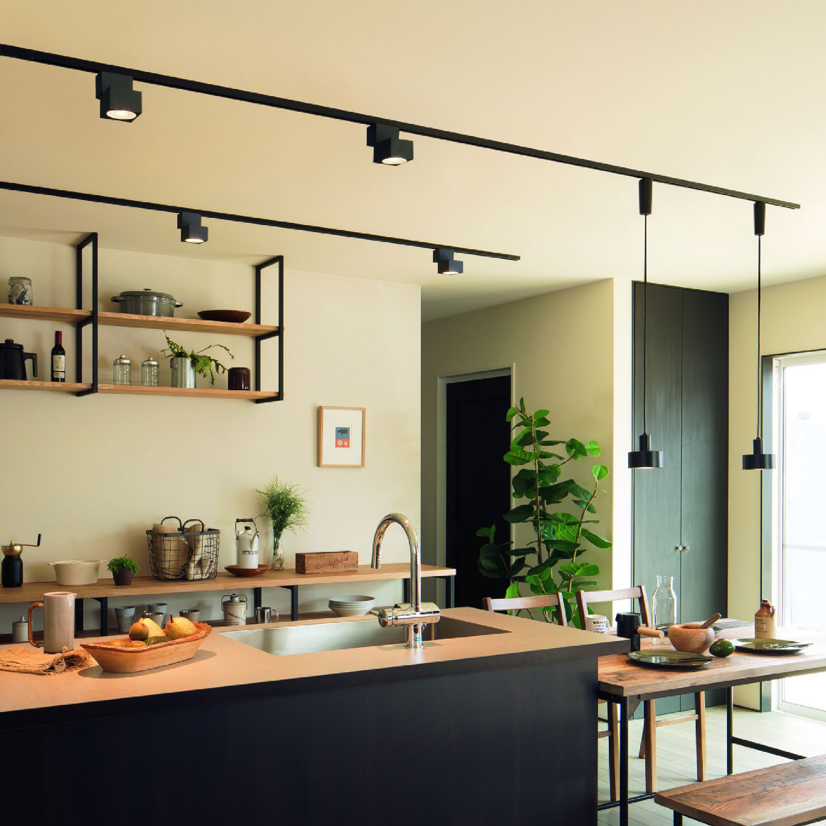 ダクトレールのある部屋のイメージ