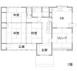 リフォーム前の間取図