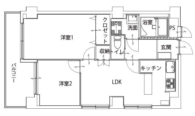 リフォーム前の間取図
