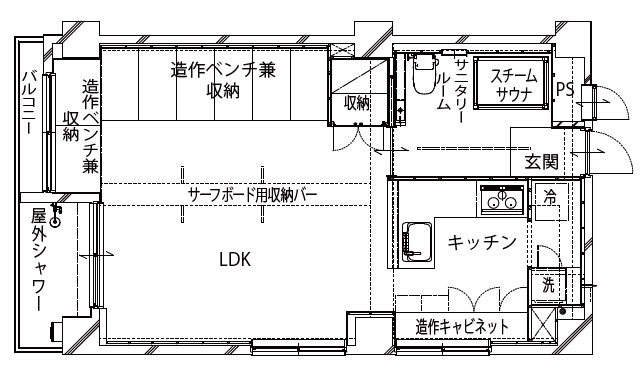 リフォーム後の間取図