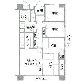 リフォーム前の間取り図