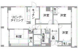 リフォーム前の間取り図