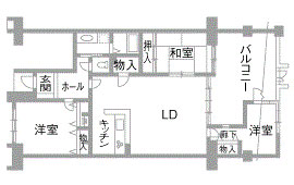 リフォーム前の間取り図