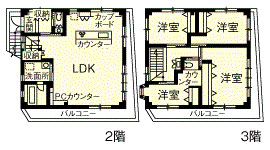 リフォーム後の間取図