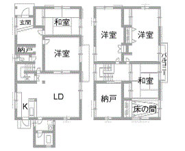 リフォーム前の間取図