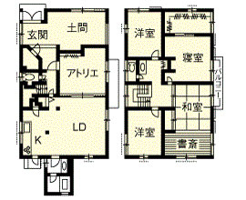 リフォーム後の間取図