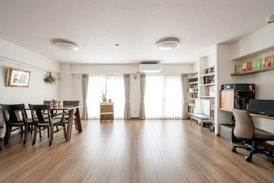 広くなったリビング・ダイニングの写真