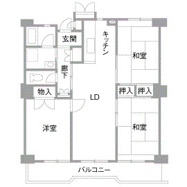 リフォーム前の間取図