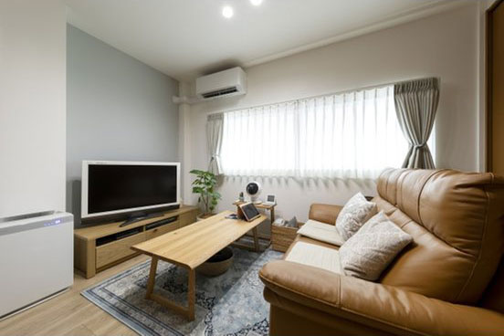 日当たりのよい2階に移設したリビングの写真