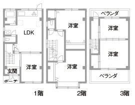 リフォーム前の間取図