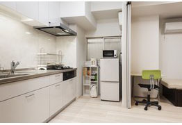 引き戸のあるキッチン