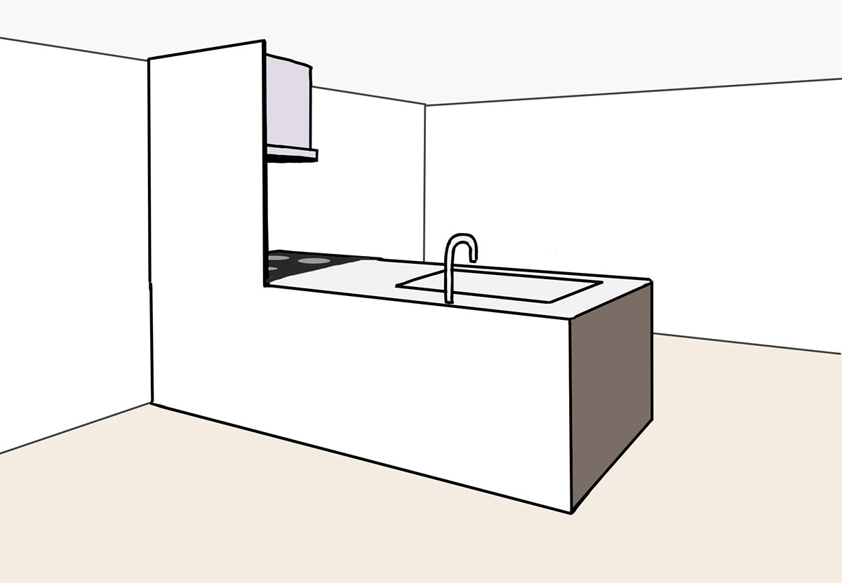 対面型のキッチン