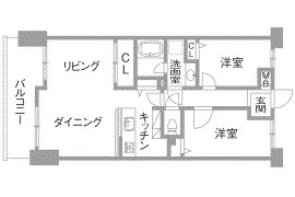 リフォーム前の間取図