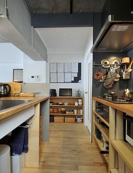 I型の壁付けキッチンをII型の対面キッチンに変更