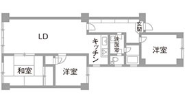 リフォーム前の間取図