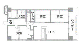 リフォーム前の間取図